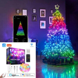 Luci di natale smart wifi catena luminosa albero led color app christmas musica