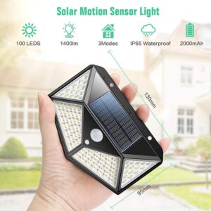 lampada solare ad induzione con sensore di movimento 100led energia solare per esterno giardino