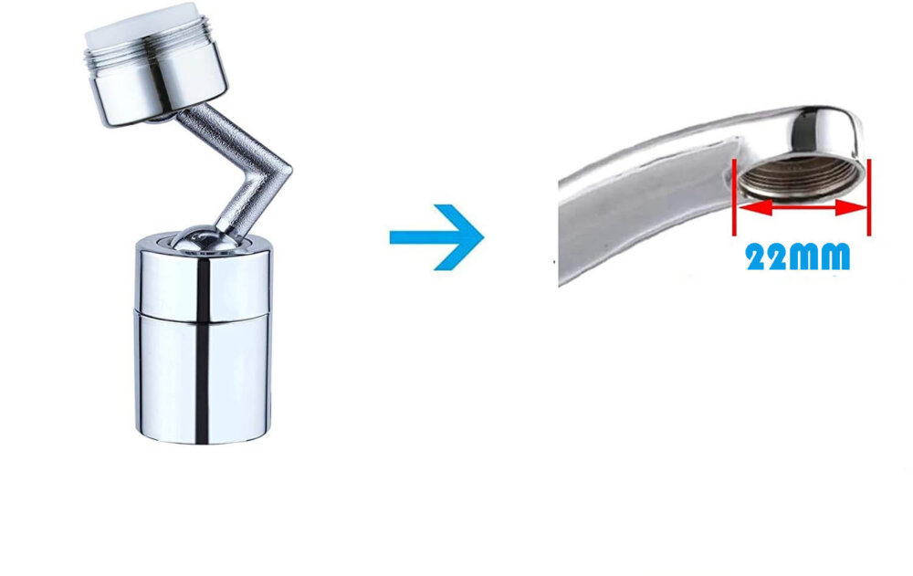 Snodo rubinetto bagno cucina rotante 720 gradi universale aeratore regolabile rompigetto