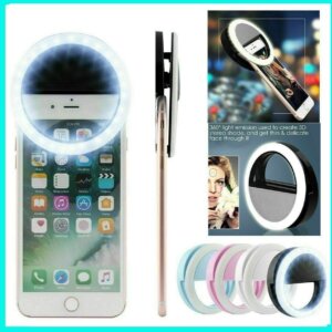 selfie ring anello flash light luce clip telefono cellulare ricaricabile usb