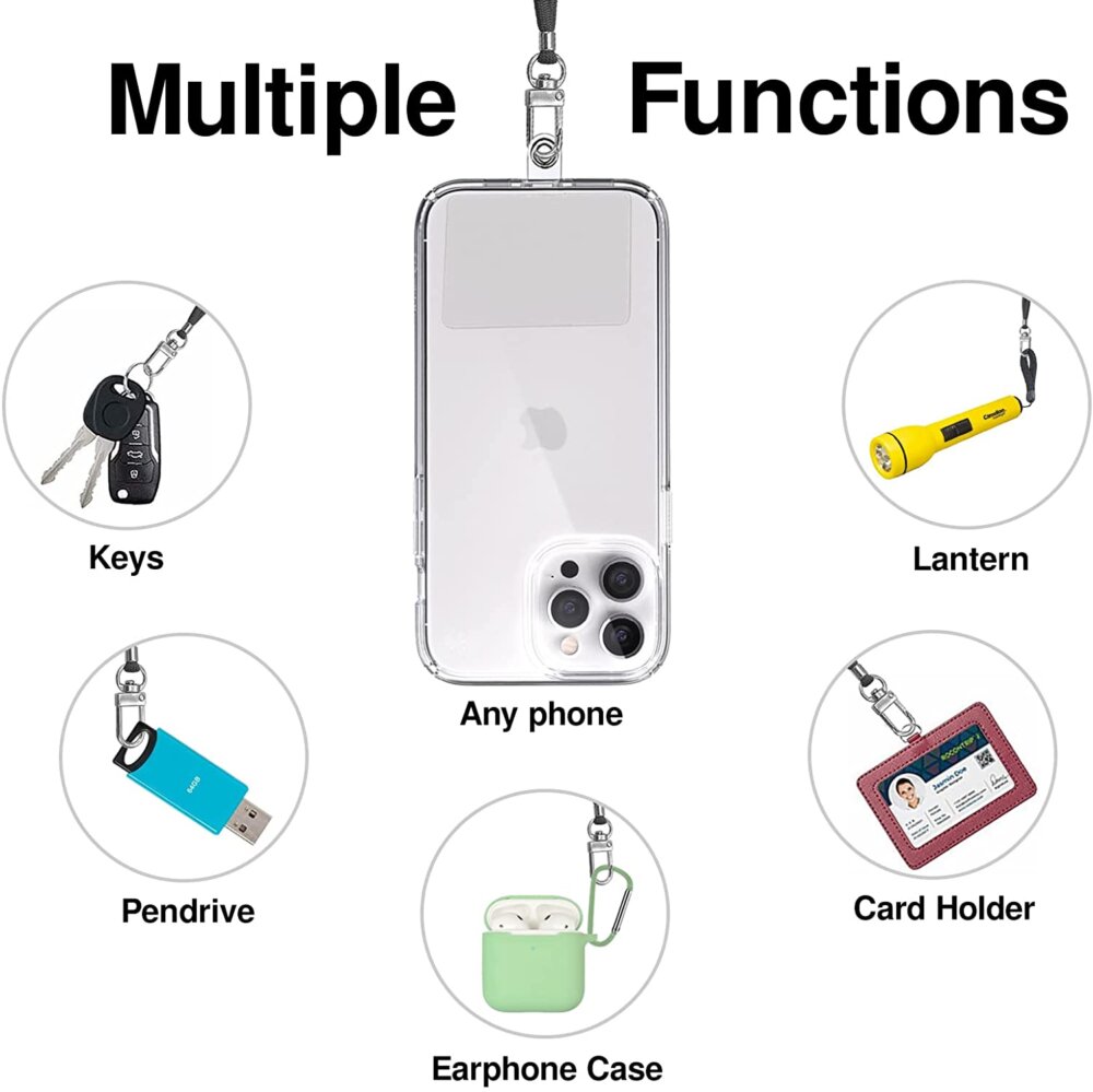 corda porta cellulare smartphone badge chiavi tessere sicuro universale mare